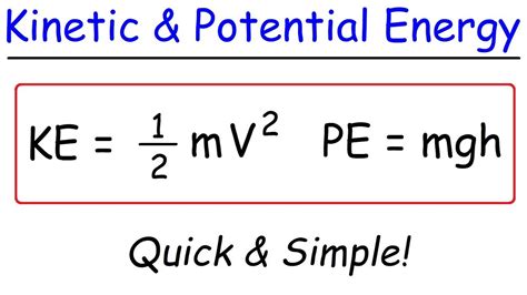 Kinetic Energy and Potential Energy - YouTube