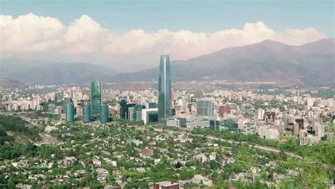 Santiago Skyline with clouds and skyscrapers image - Free stock photo ...