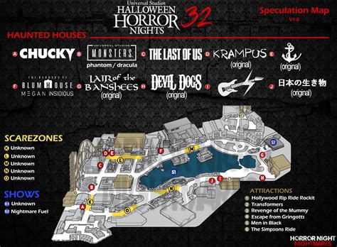 Halloween Horror Nights 2023 Speculation Map Arrives! | The Drop Network