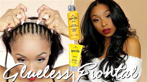 GLUELESS LACE FRONTAL WIG INSTALLATION AT HOME! | No Glue, No Tape, No ...