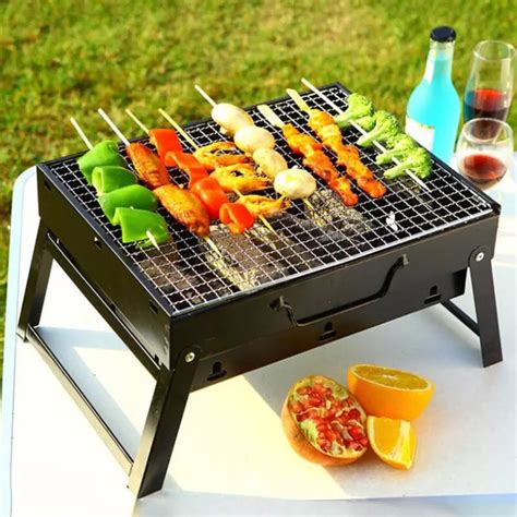 Outdoor Mini Portable Charcoal Bbq Grill - Foldable | MyHomeCart