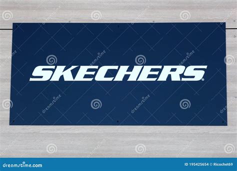 Skechers logo on a wall editorial stock image. Image of building ...