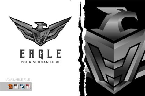 Silver Eagle Badge Logo Design Vector Graphic by EkoZero7 · Creative ...