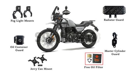 5 PCS Royal Enfield Himalayan BS6 Accessories Combo With Free Oil Filter