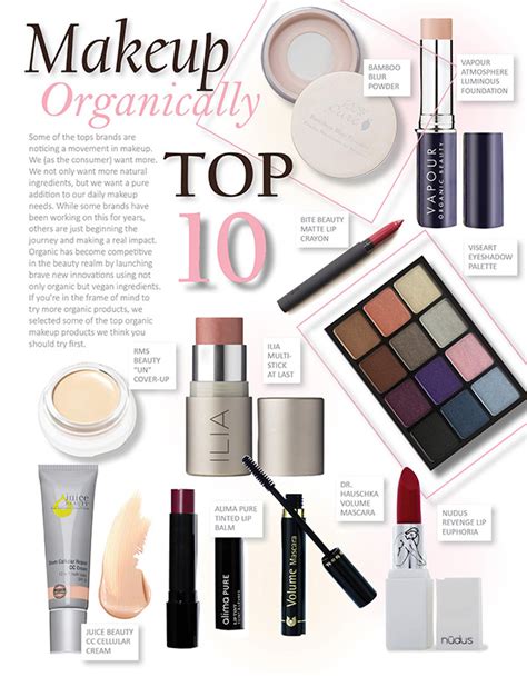 Top ten organic makeup