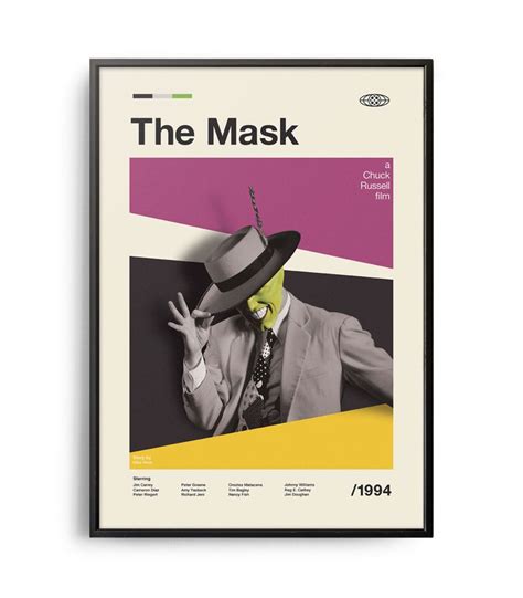 Mid-century modern The Mask movie poster - Weekend Poster