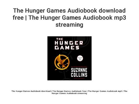 The Hunger Games Audiobook download free | The Hunger Games Audiobook ...