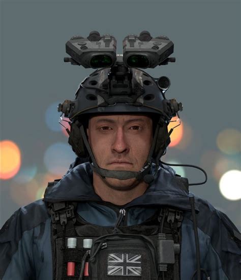 a man wearing a helmet with two lights on top of his head and an ...