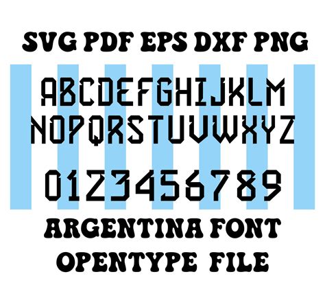 Argentina World Cup 2022 Font, Messi Jersey Font Svg, Font