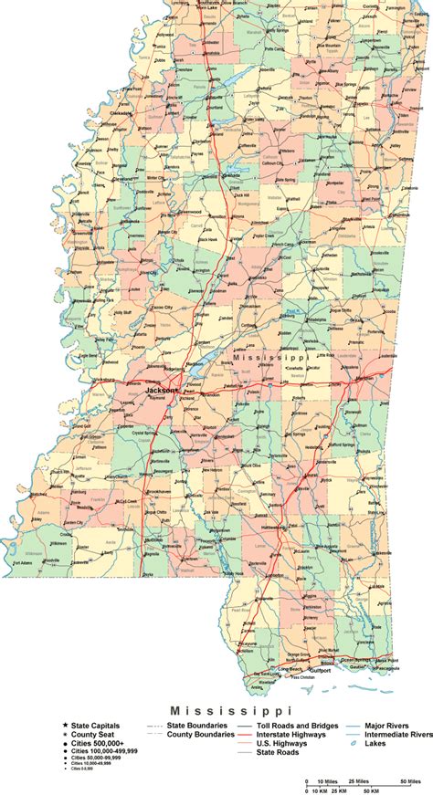 Online Map of Mississippi