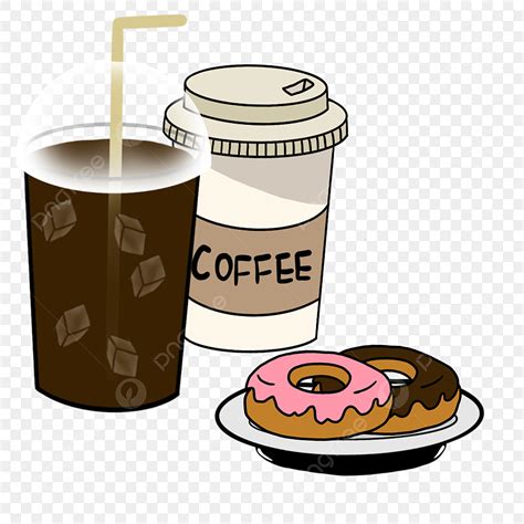 Donuts And Coffee Clipart