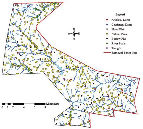 The distribution of surface water on the Manyeleti Game Reserve ...