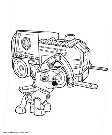 Paw Patrol free printable coloring pages. Rocky || COLORING-PAGES ...