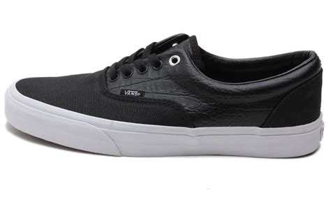 Amazon.com: VANS ERA CROC LEATHER VN-0ZULGGN (D, M) BLACK/WHITE MEN ...