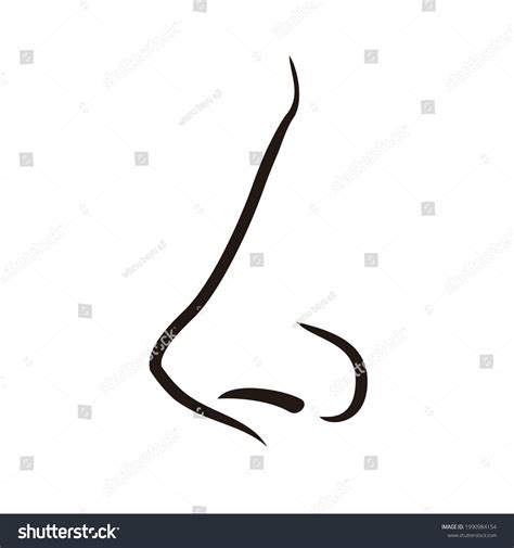 Nose Silhouette Symbol Vector Design Stock Vector (Royalty Free ...