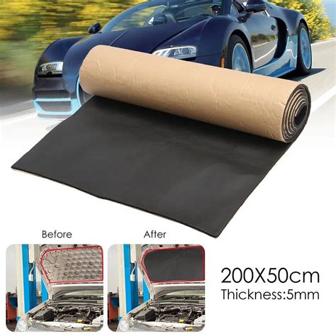 200x50cm Car Sound Deadening Mat 5/6/10mm Sound Absorber Foam Noise ...