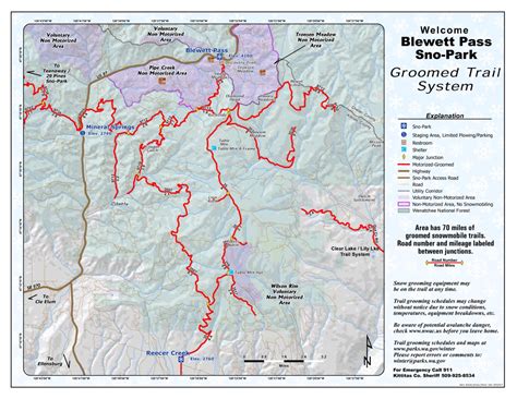 Blewett Pass Sno-Park Map by Washington State Parks | Avenza Maps