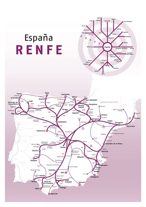 Mapa España Tren Renfe Avlo Iryo Ouigo : inat