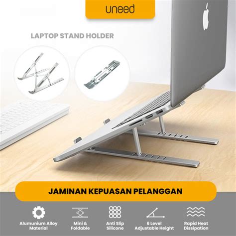 Promo UNEED Dudukan Laptop Stand Holder Laptop Aluminium Alloy - ULS901 ...