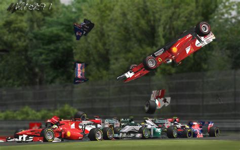 Monza crash 1 by REDHEROESWORLD on DeviantArt