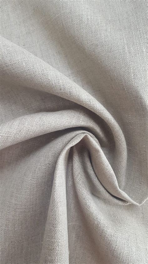 LINEN flax fabric. Medium 240g/m. Natural unbleached undyed | Etsy