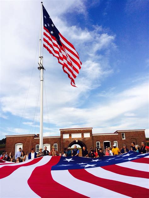 Fort McHenry Flag ceremony | Mchenry, House styles, Ceremony