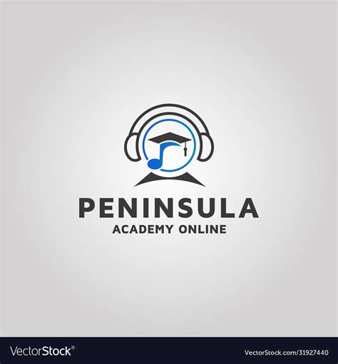 Music academy logo design Royalty Free Vector Image