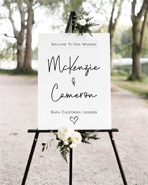 Wedding Welcome Sign Wedding Sign Ceremony Display Easel - Etsy ...