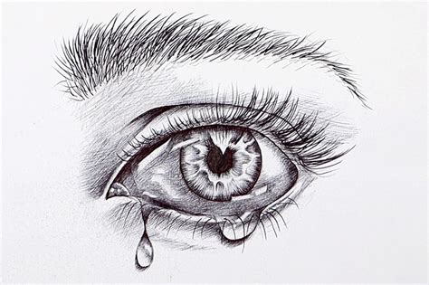 How To Draw A Crying Eyes For Beginners How To Draw An Eyes With Tear ...