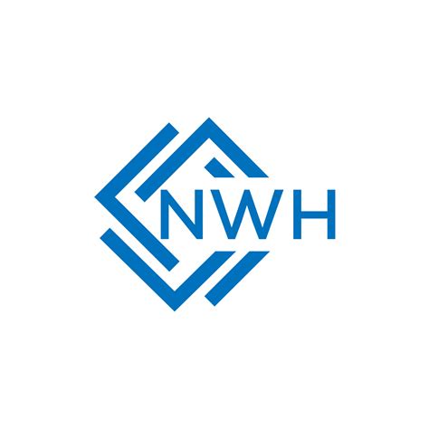 NWH letter logo design on white background. NWH creative circle letter ...