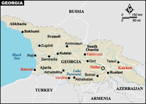 Georgia map EUROPE – Country map of Georgia