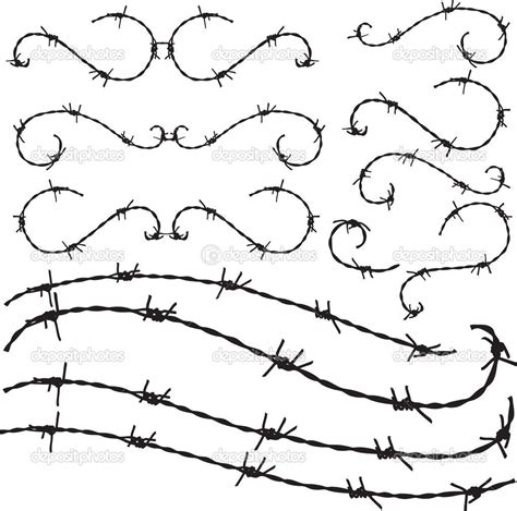 Barbed Wire Tattoo Stencil