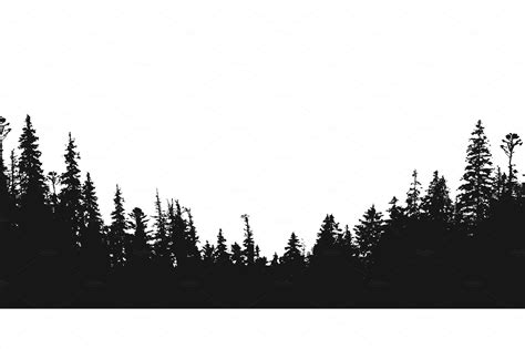 forest silhouette backdrop | Pre-Designed Illustrator Graphics ...