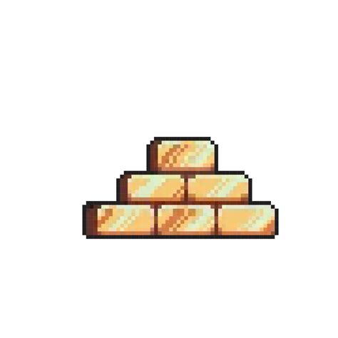 Minecraft Gold Ingot Pixel Art Template