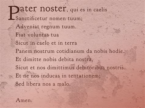 Pater noster | The Lord's prayer (qv. Matthew 6:9ff) in Lati… | Flickr