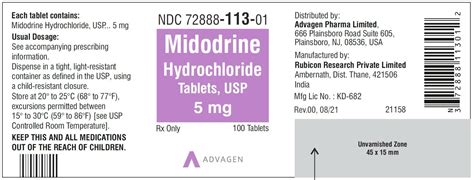 Midodrine - FDA prescribing information, side effects and uses