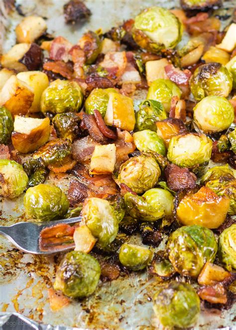 Roasted Brussel Sprouts with Bacon, Apples - Gluten Free Recipes | Easy ...