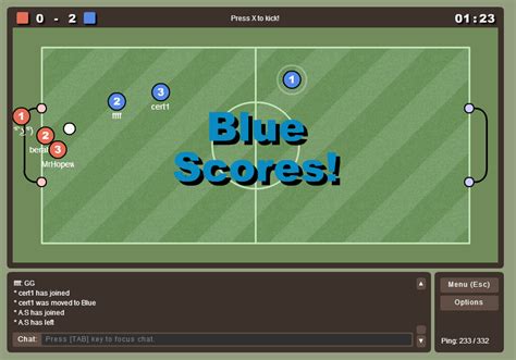 Screenshot of HaxBall (Browser, 2010) - MobyGames