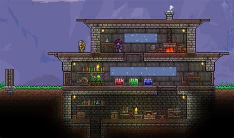 Pre-hardmode Base Terraria Game, Terraria Tips, Terraria House Design ...