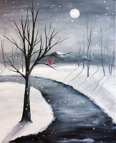 87 Original Winter Paintings on Canvas - Bored Art | Christmas ...