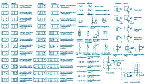 Design elements - Valves | Valve symbols | Design elements - Fluid ...