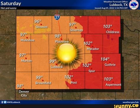 'Weather Forecast Office Saturday Lubbock, Hot and sunny Issued Aug 05 ...