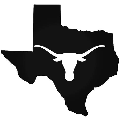 Texas State Longhorn Vinyl Decal Sticker | Texas longhorn tattoo, Texas ...