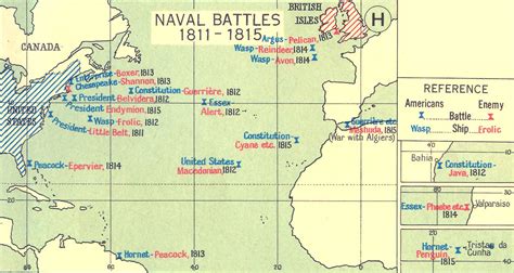 War of 1812: Naval Battles, 1811-1815 | This map shows naval… | Flickr