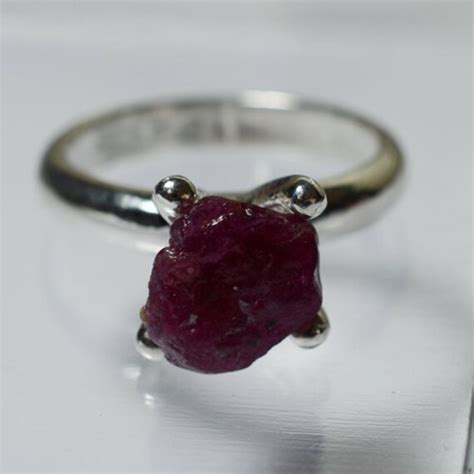 Raw stone ring ruby ring raw ruby ring raw stone by handplayart