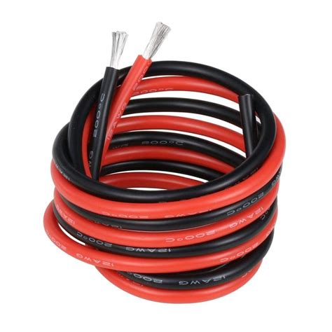 12 Gauge Stranded Copper wire 10 ft red and 10 ft black Flexible ...