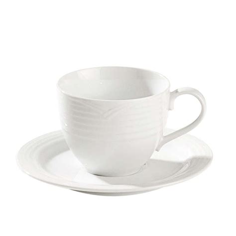 Noritake | Casual Dinnerware | Arctic White Tea Cup and Saucer Set