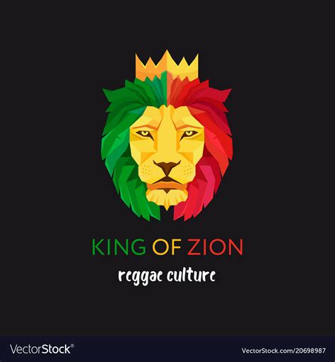 Lion head with crown king of zion symbol Vector Image