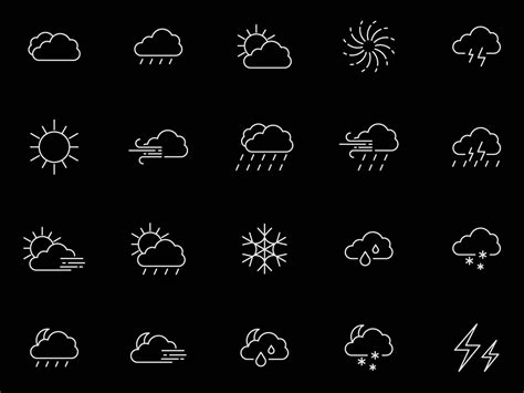 20 Free Weather Vector Icons (AI)