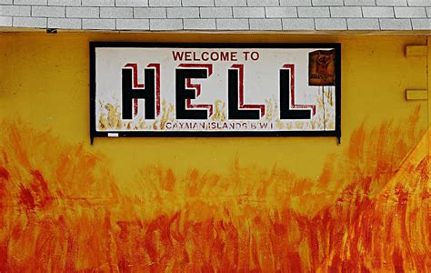 Welcome to Hell sign, Grand Cayman - Married with Wanderlust